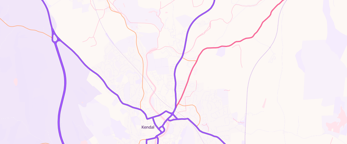 Map showing the location of Whitestiles Service Station