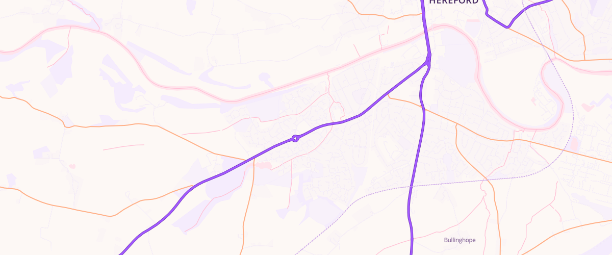 Map showing the location of Hereford Abbotsmead Rd Superstore