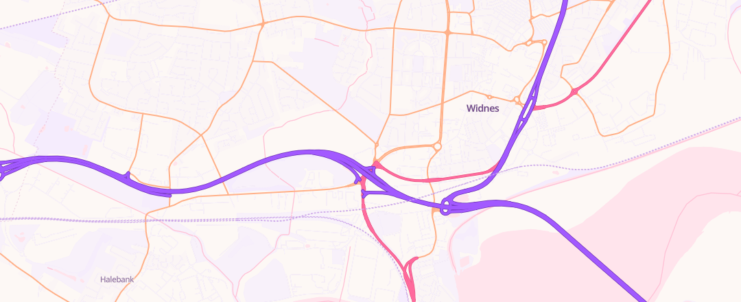Map showing Halton Borough Council, Widnes