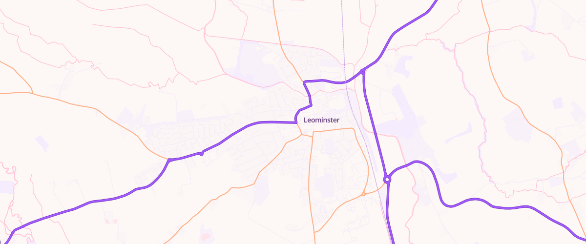Map showing the location of Eg Leominster Pfs