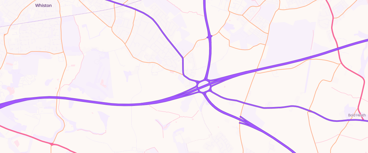 Map showing the location of Rainhill Motors