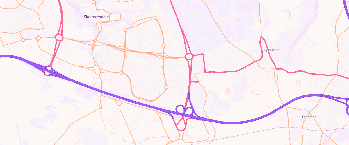 Map showing the location of Ormskirk Road Petrol Station