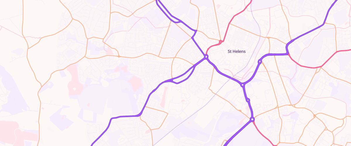 Map showing the location of Mfg Morrisons St Helens