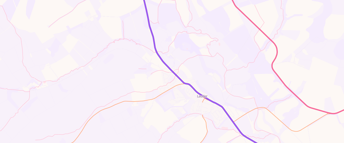 Map showing the location of Lauder Service Station