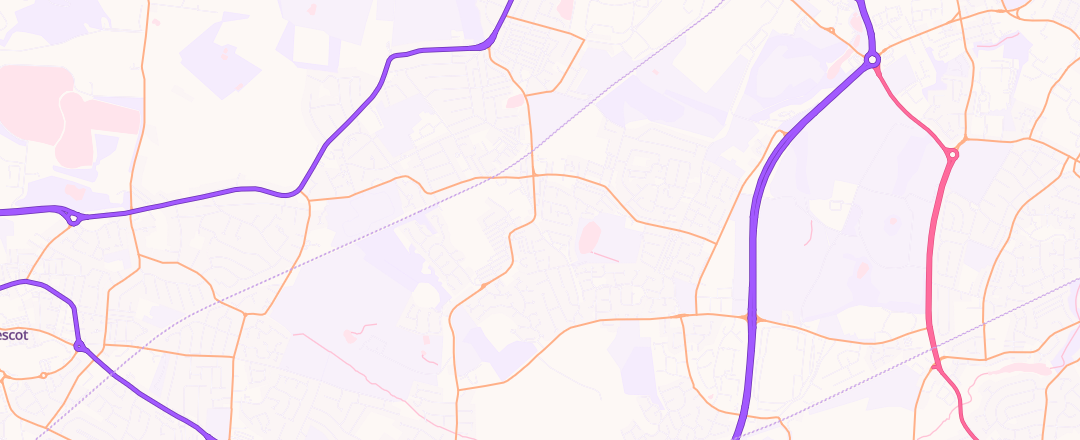Map showing Nutgrove Mot Centre, St Helens