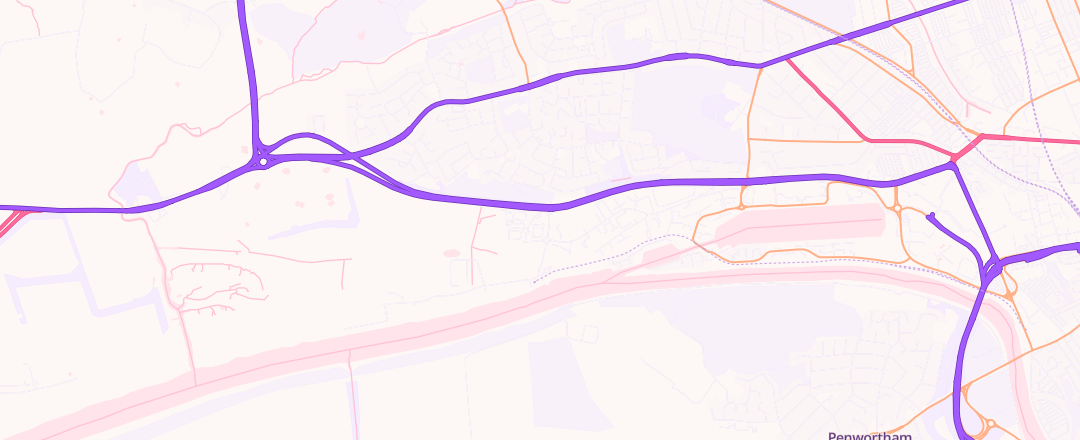 Map showing Preston Audi, Preston