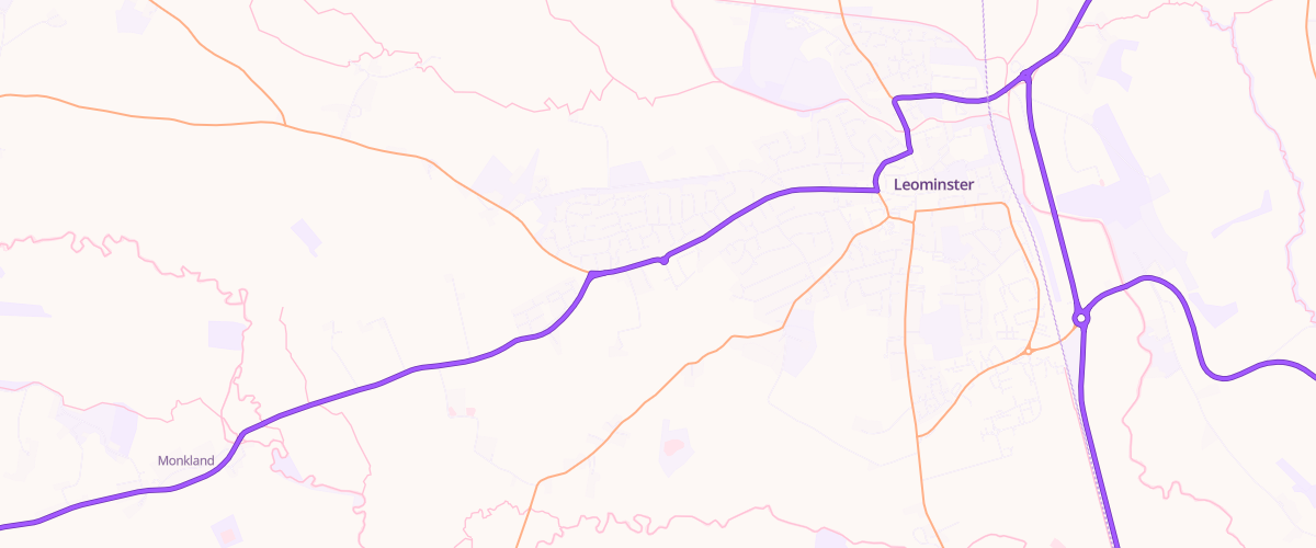 Map showing the location of Mfg Morrisons Leominster