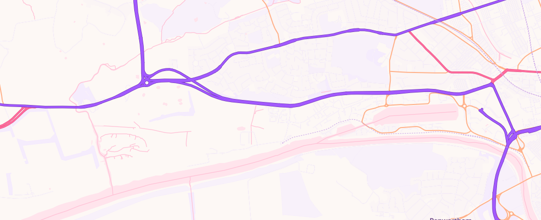 Map showing Johnsons Seat, Preston