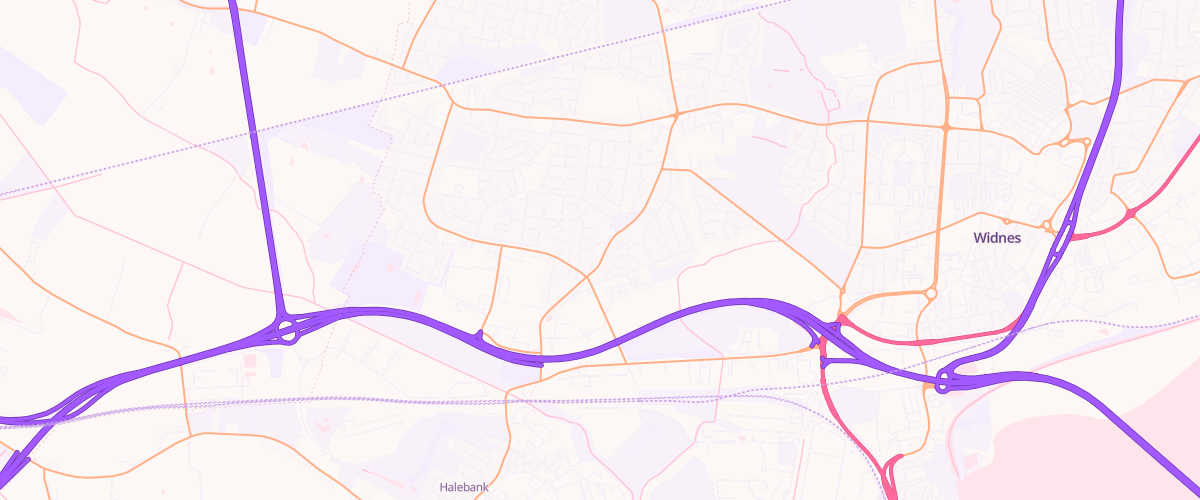 Map showing the location of Ditton Filling Station