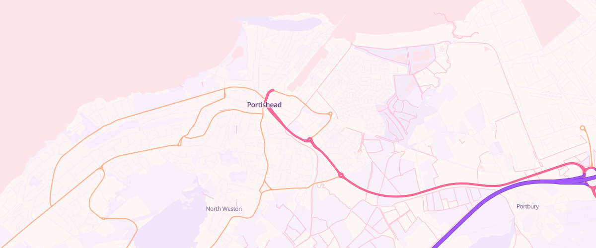 Map showing the location of Sainsburys Portishead