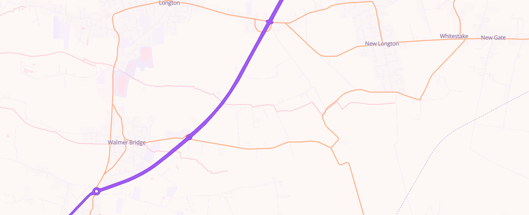 Map showing Longton Commercials Limited, Preston