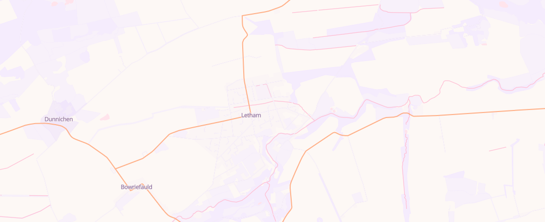 Map showing Central Motors, Forfar