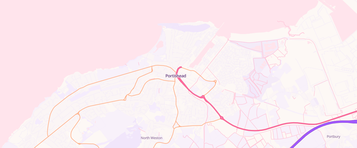 Map showing the location of Shell Waitrose Portishead