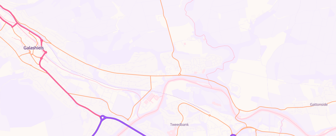 Map showing Clelands, Galashiels