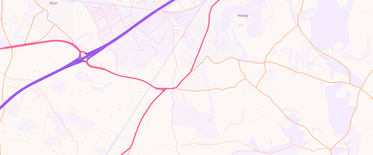 Map showing the location of Shell Three Ways