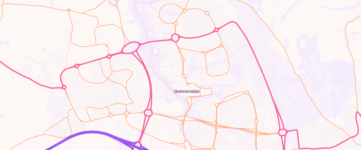 Map showing the location of Asda Skelmersdale Superstore