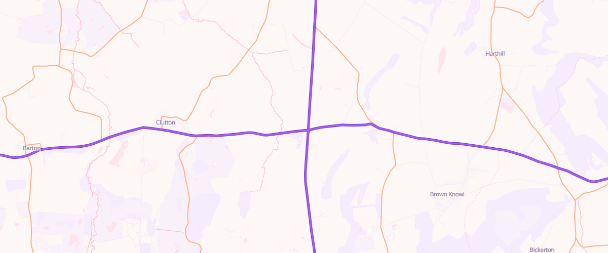 Map showing the location of Barnhills Of Broxton