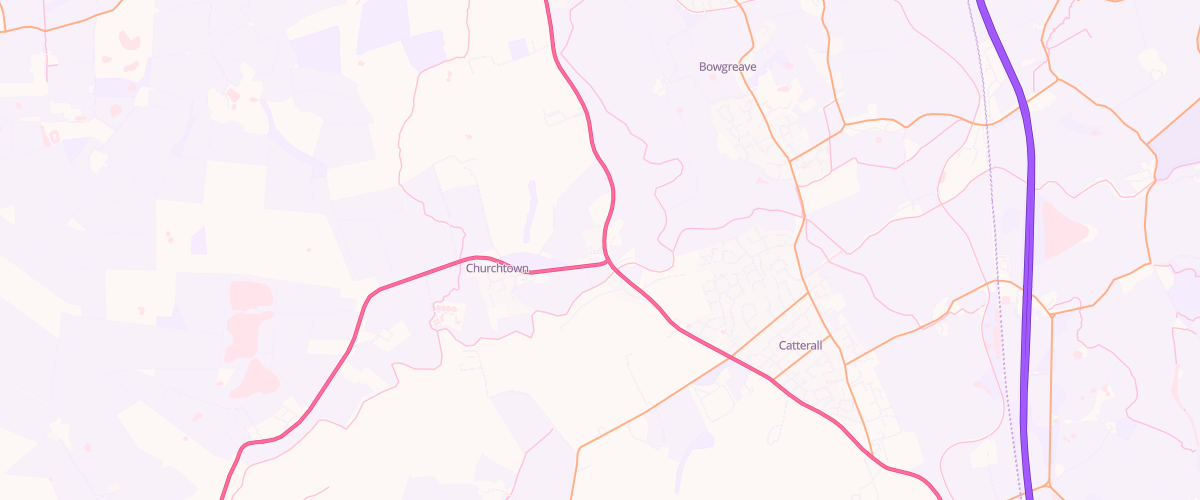 Map showing the location of Garstang Sf Connect