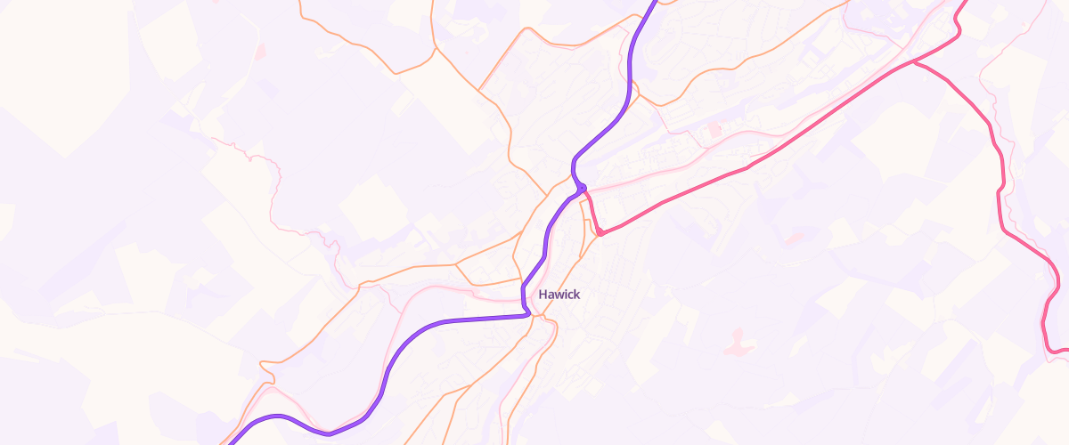 Map showing the location of Sainsburys Hawick Automat