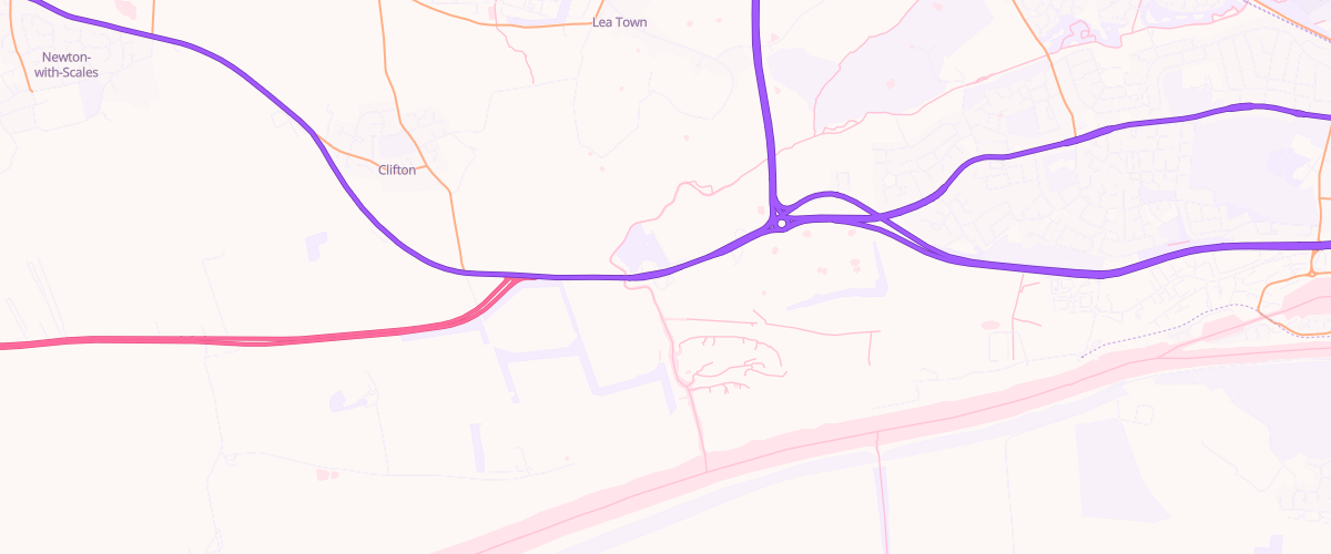 Map showing the location of Essar Lea Gate Station