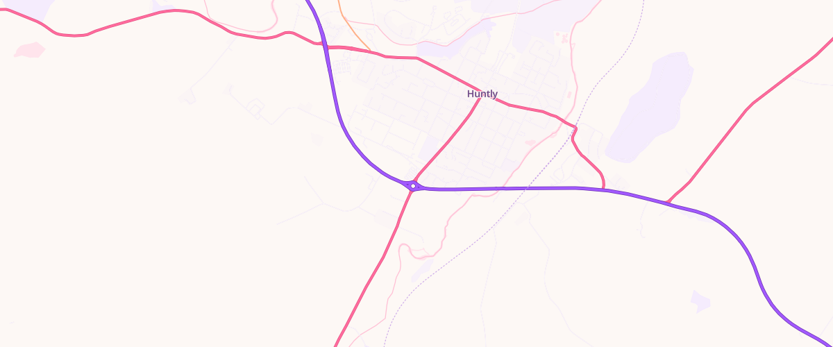 Map showing the location of Asda Huntly Supermarket