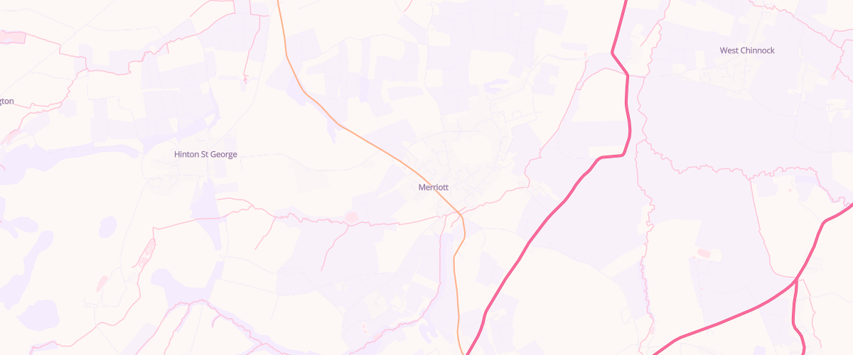 Map showing the location of Merriott Service Station