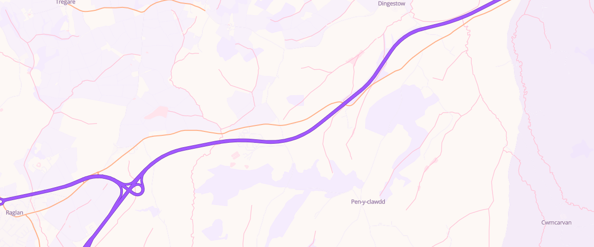 Map showing the location of Asda Monmouth North Express