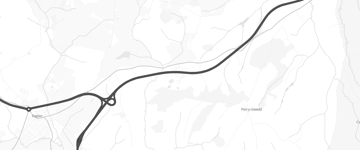 Map showing the location of Asda Monmouth South Express