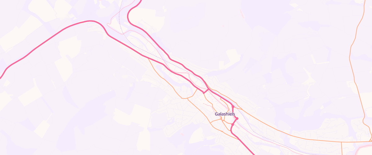 Map showing the location of Wilderhaugh Service Station