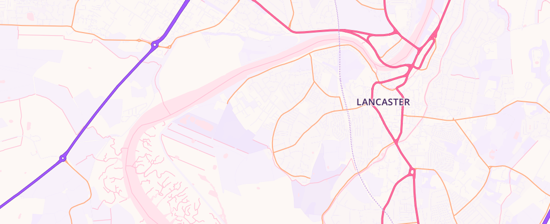 Map showing Ajax Motors, Lancaster
