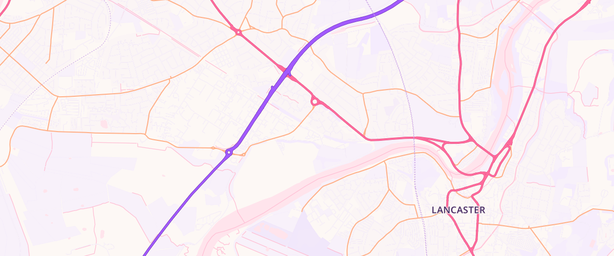 Map showing the location of Asda Lancaster Superstore