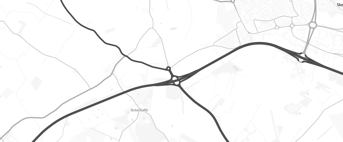 Map showing the location of Mfg Bickerstaffe