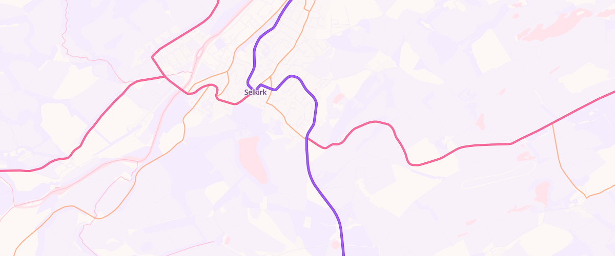 Map showing the location of Hillside Filling Station