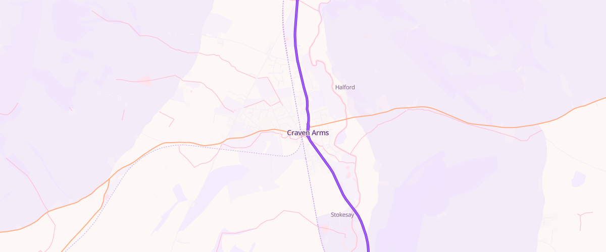 Map showing the location of Tuffins Supermarket