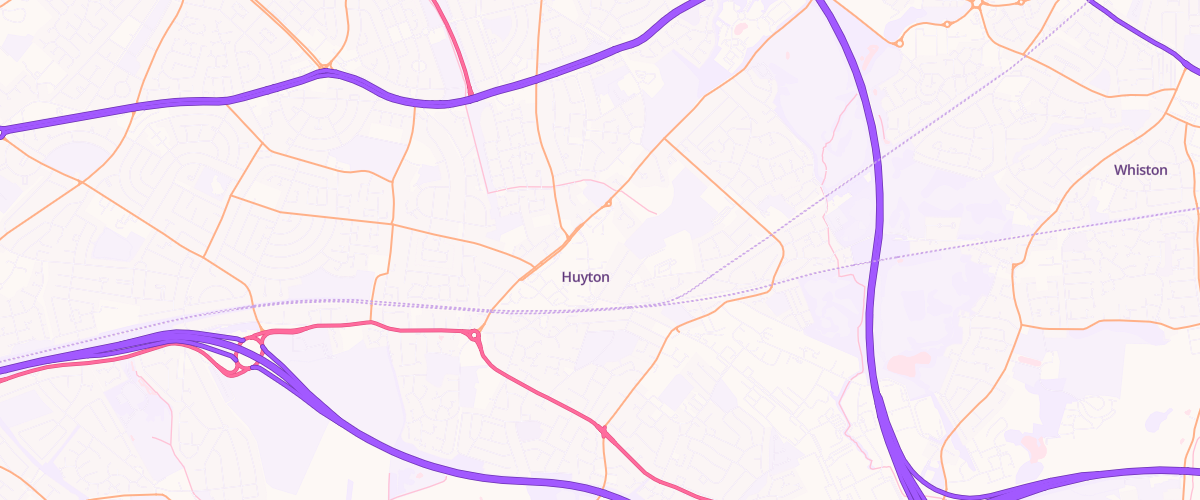 Map showing the location of Asda Huyton Supercentre