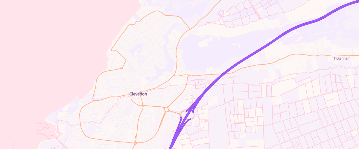 Map showing the location of Clevedon Sf Connect