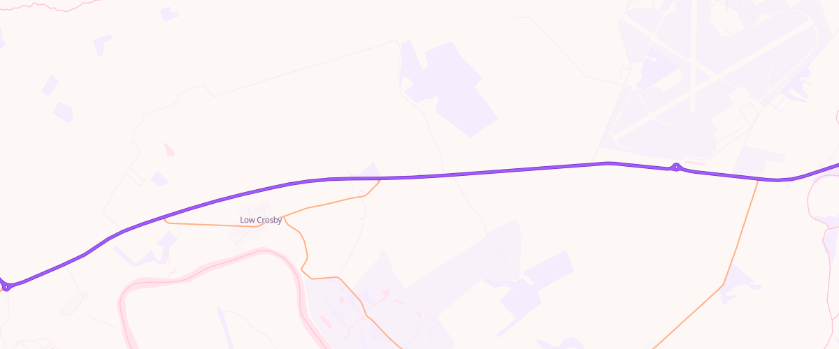Map showing the location of Crosby Moor Filling Station