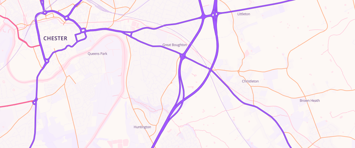 Map showing the location of Sainsburys Chester