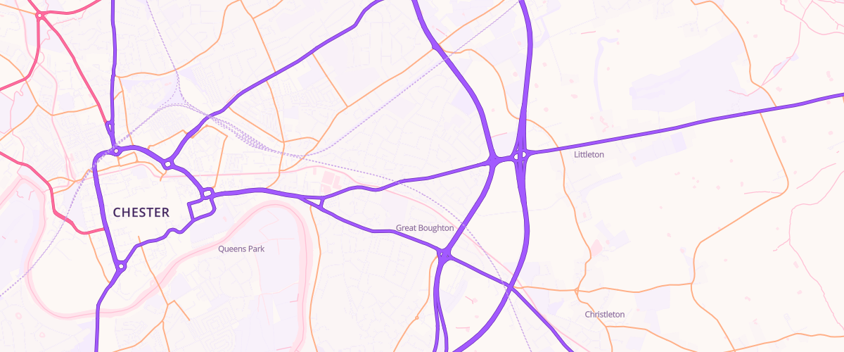 Map showing the location of Shell Chester