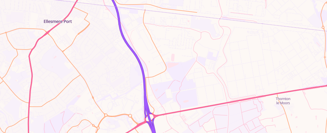 Map showing Harper Autos Limited, Ellesmere Port