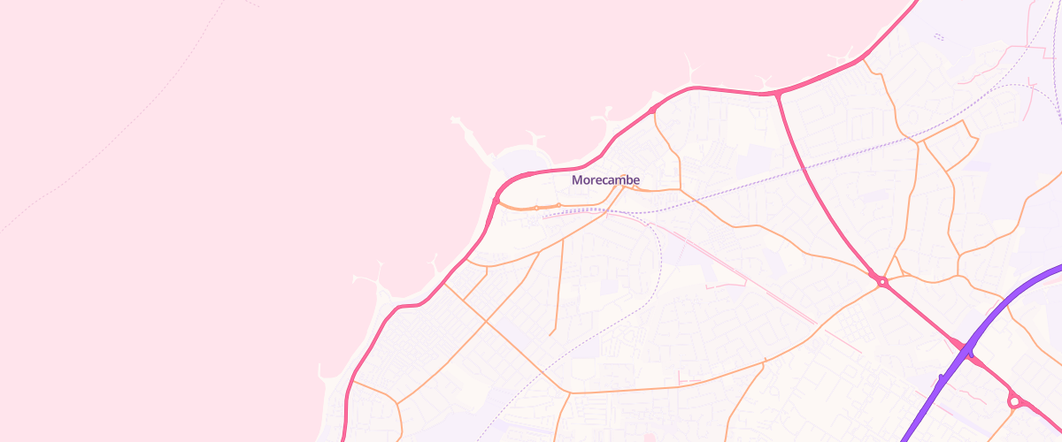 Map showing the location of Mfg Morrisons Morecambe