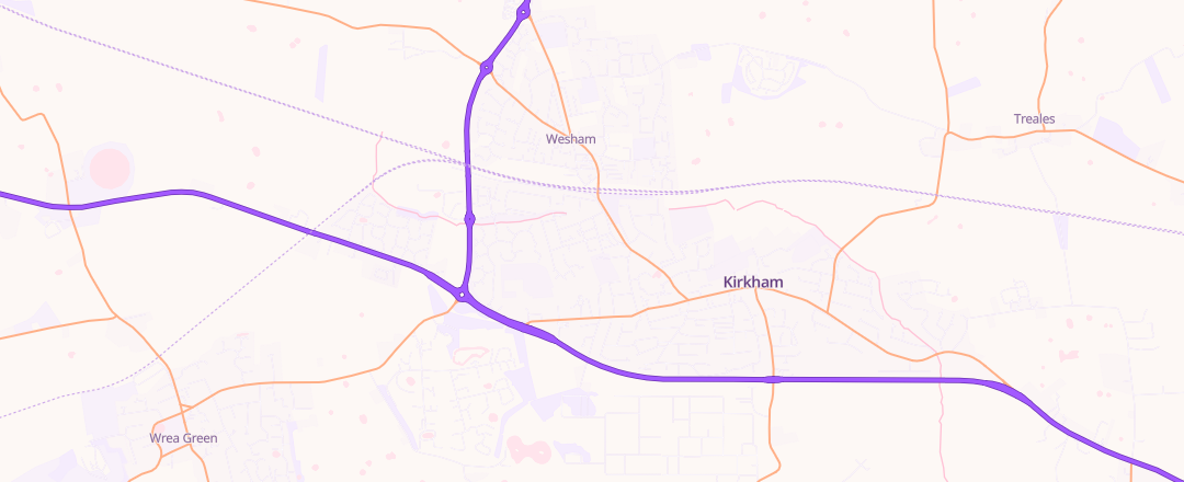 Map showing Sunnybank Motors, Preston