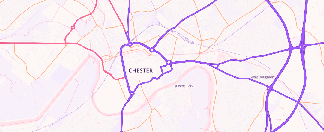 Map showing Foregate Garage Ltd, Chester