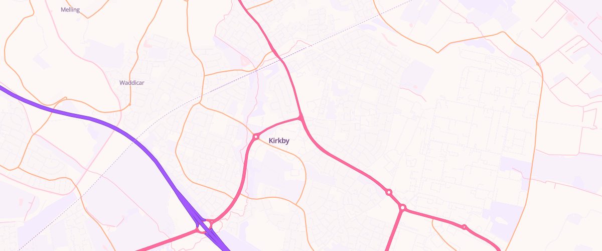 Map showing the location of Mfg Morrisons Kirkby