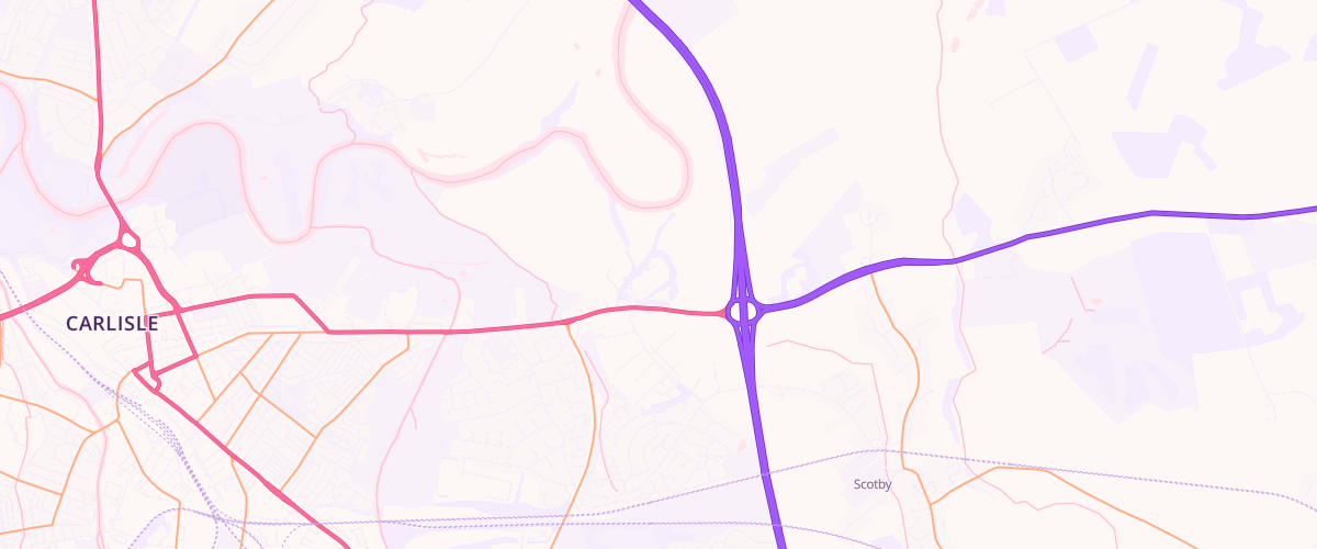 Map showing the location of Carlisle Warwick Rd Superstore