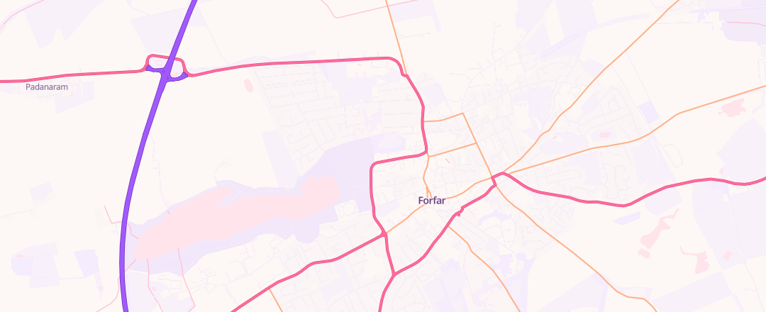 Map showing Ats Euromaster Limited, Forfar