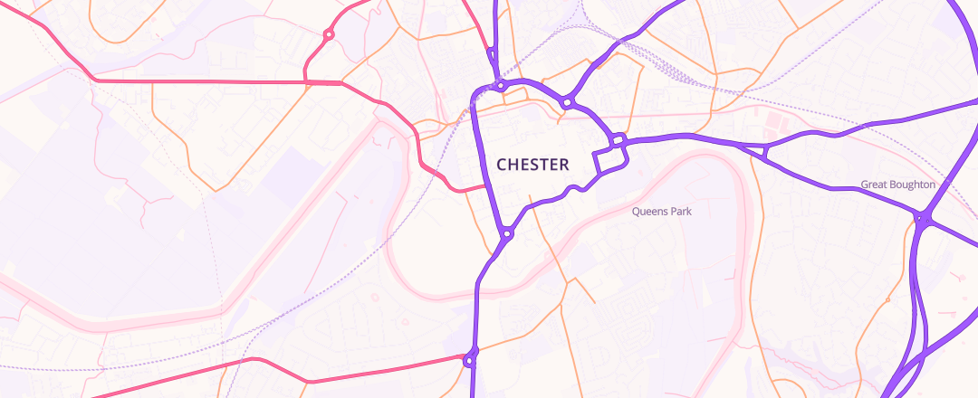 Map showing Kwik Fit, Chester