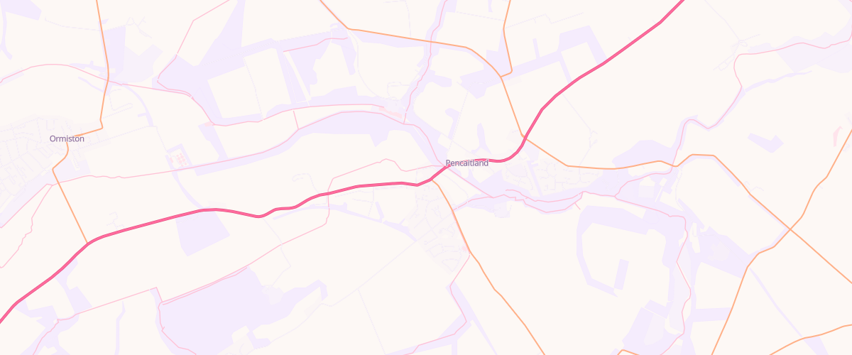 Map showing the location of Spar-Pencaitland