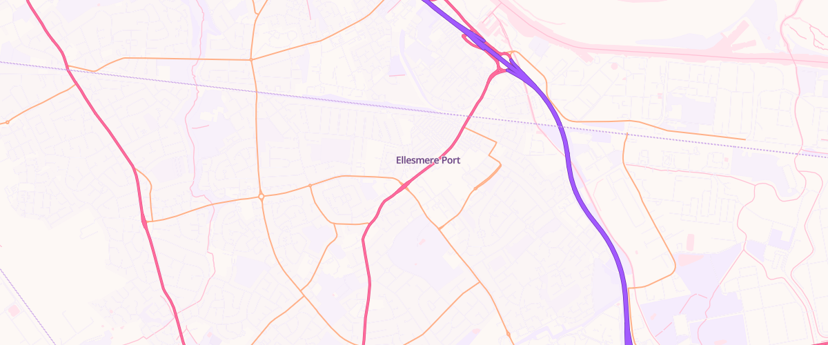 Map showing the location of Asda Ellesmere Port Express