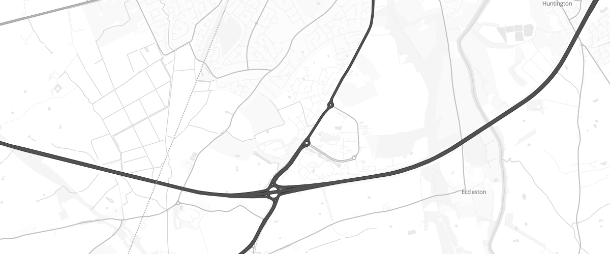 Map showing the location of Asda Wrexham Road Express